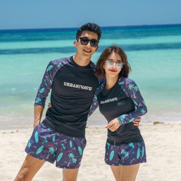 ⭐ 10.10 . Sale . . . ⚡ __ Bộ đồ bơi đôi nam , nữ dài tay Urban tay xanh New Hot . __ .. . . . ✔️ . . ~
