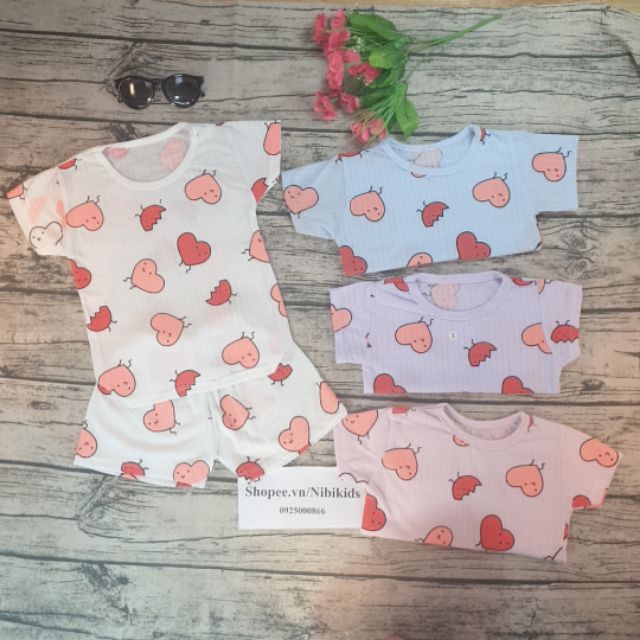 Bộ Cotton Sợi Tre Bé Gái FREE SHIP Quần Áo Trẻ Em Mùa Hè Cotton M51