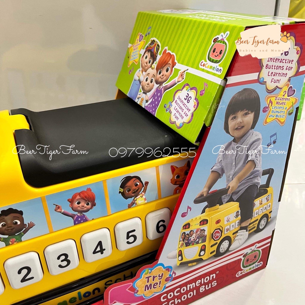 Đồ chơi xe Bus Cocomelon cho bé  có nhạc Mỹ | BEERTIGER FARM