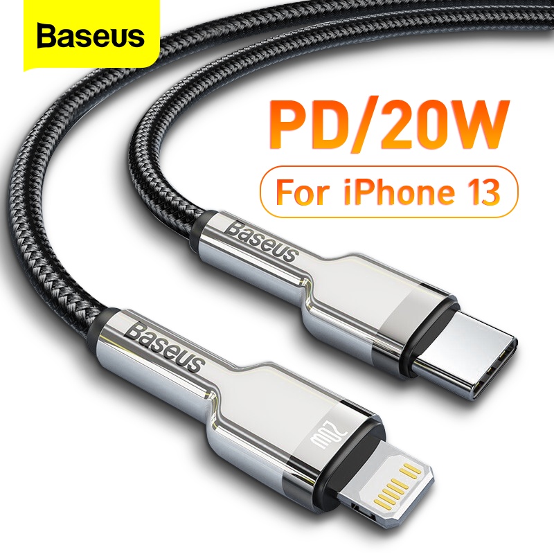 Cáp Sạc Nhanh BASEUS PD 20W USB-C Type C Cho Iphone 13 Pro Max 12 X Xr Xs Ipad Air 4