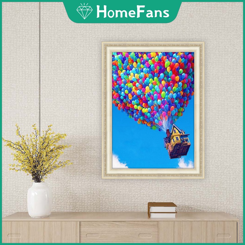 Bộ Tranh Đính Đá 5D Tự Làm Hình Quả Bóng 40x50cm Trang Trí Nhà Cửa