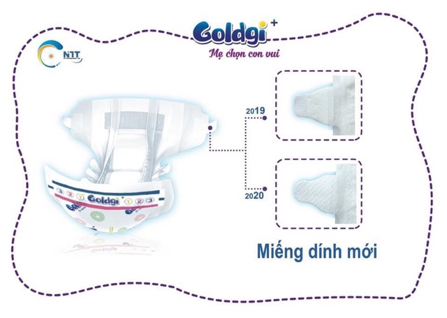 Bỉm Goldgi quần và dán gồm size NB92, S84, M60, M66, L48, Xl44