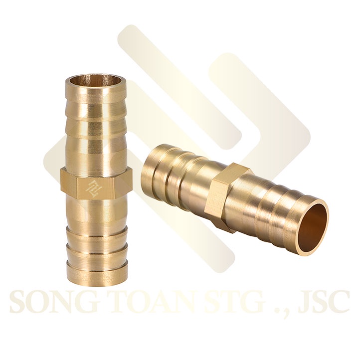 Nối Thẳng Hai Đầu Đuôi Chuột Nối Gắn Cắm Ống Nhựa Mềm Pu - Chất Liệu Đồng Thau - Brass Airline Horse Joiner