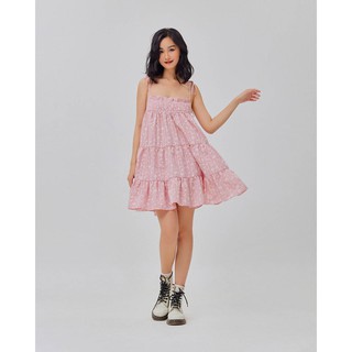 Đầm hai dây Shebyshj họa tiết ca rô màu đỏ - Mary Dress