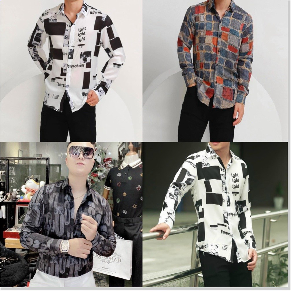 ÁO SƠ MI NAM TAY DÀI , HỌA TIẾT ĐẸP , NHIỀU MẪU HỌA TIẾT KHÁNH AN STORE