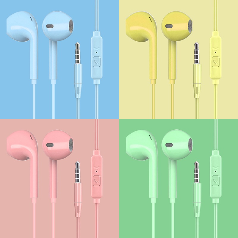 Tai nghe nhét tai có dây A18 với jack 3.5mm kèm mic cho điện thoại