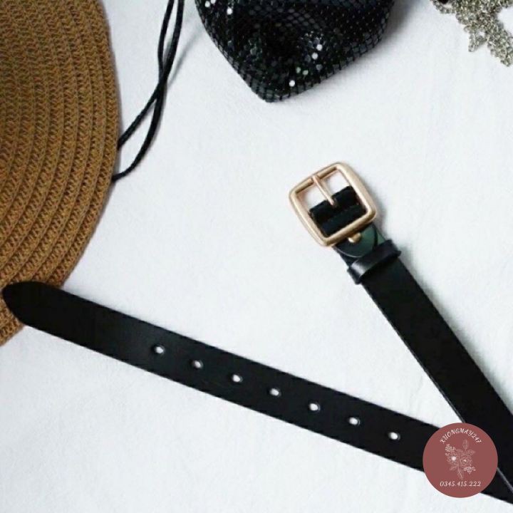 Thắt lưng nữ mặt vuông chất liệu da PU bền đẹp