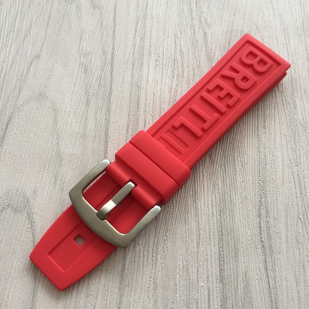 Dây đeo cao su silicon màu xám không dính không thấm nước Phù hợp với Breitling Avenger Ocean 22MM 24MM Đen xanh đỏ