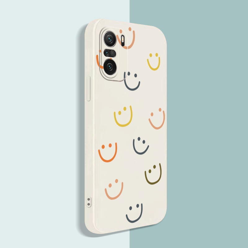 Ốp Điện Thoại Viền Vuông Mềm Hình Mặt Cười Cho Xiaomi Redmi Note 10 Pro 9S 9A POCO X3 NFC M3 Pro 5G