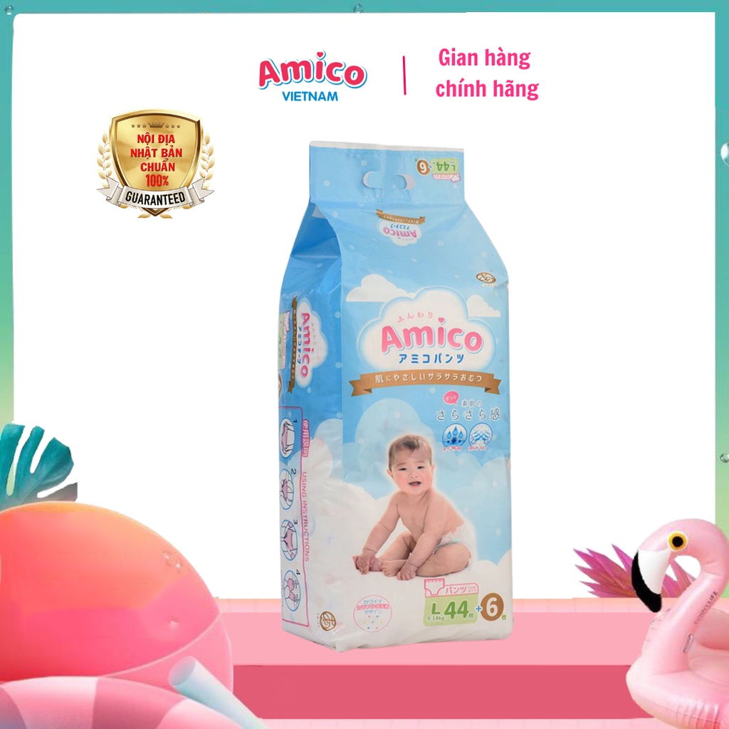 Bỉm quần AMICO L44+6 (9 - 14kg)