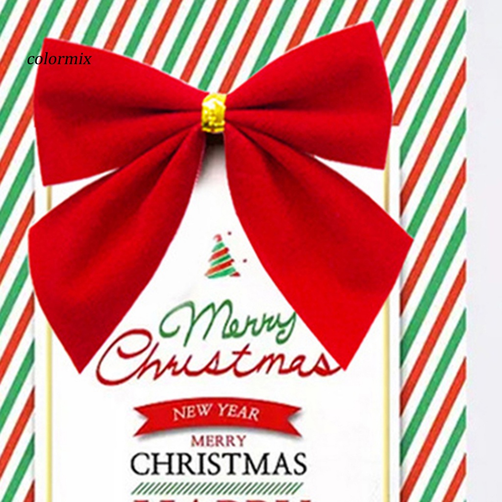 Set 12 Nơ Đỏ Trang Trí Cây Thông Noel
