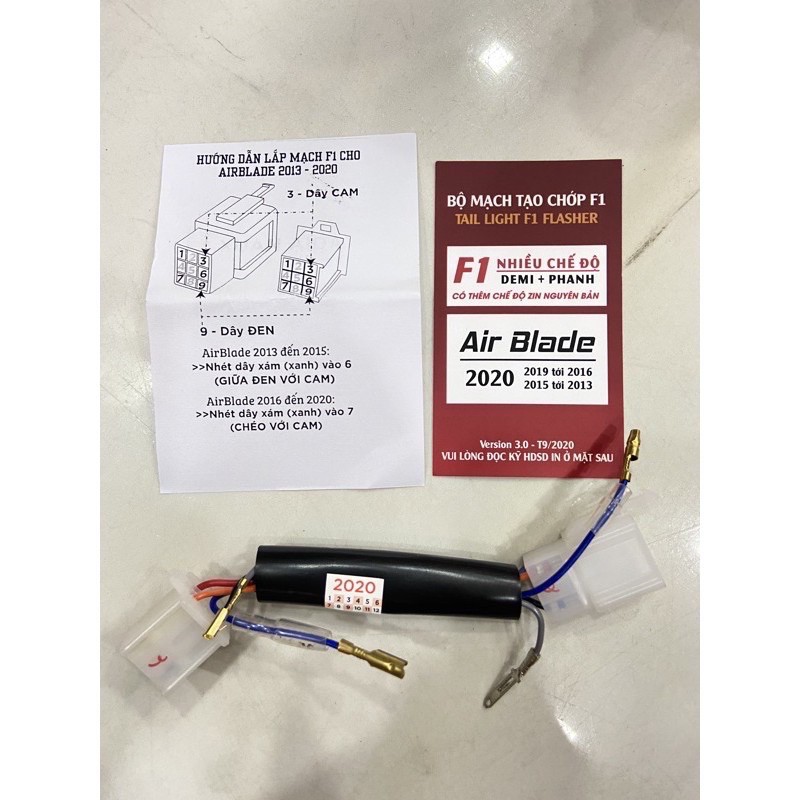 Mạch chớp stop F1 nhiều chế độ cho xe AB ,Air blade 2013-2020