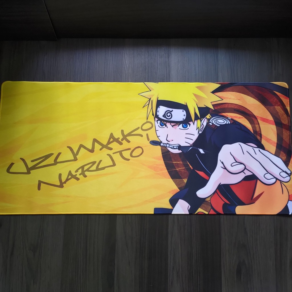 Thảm để chuột bàn phím cỡ lớn in hình nhân vật truyên tranh Naruto