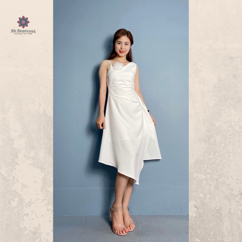 [Váy Thiết Kế] Váy Trắng tiểu thư - Phong cách Hàn Quốc mới nhất 2020 - VD001