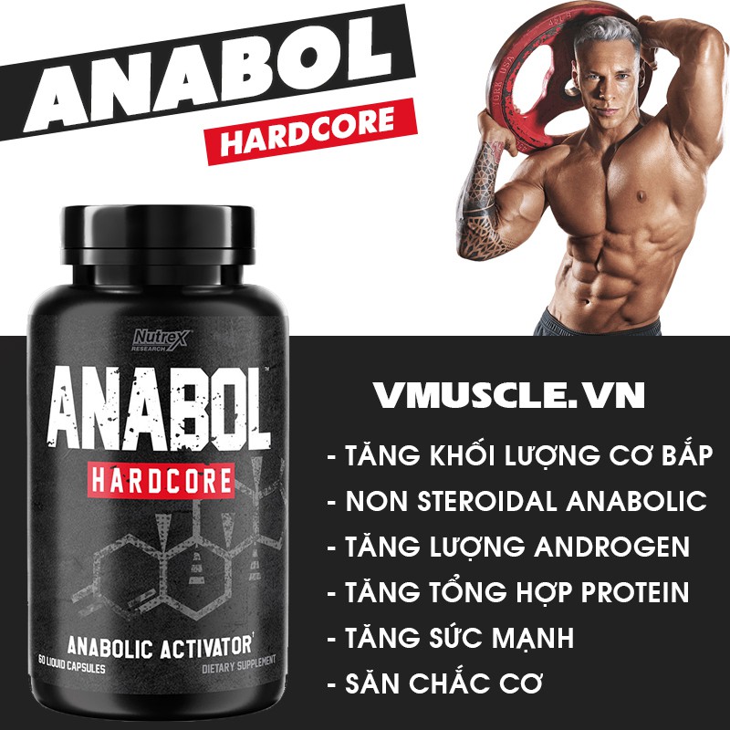 Anabol Hardcore hỗ trợ phát triển cơ bắp và tăng sức mạnh