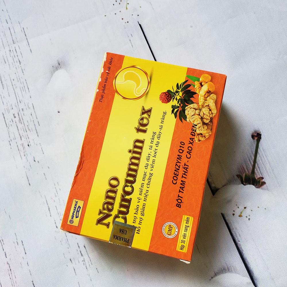 Nanocucurmin Tex giúp giảm viêm mạc loét dạ dày tá tràng 30 viên