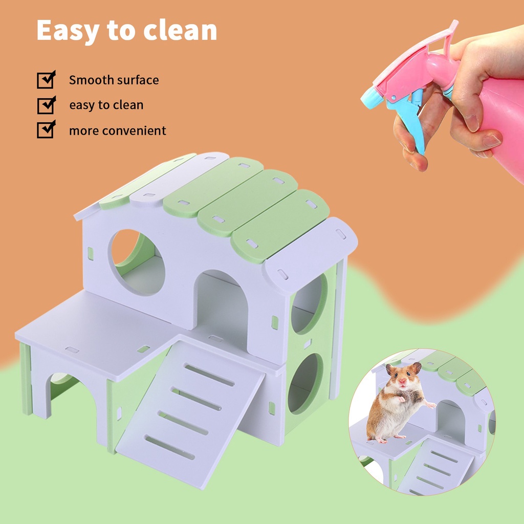 Đồ chơi bập bênh bằng gỗ dễ thương dành cho thú cưng chuột hamster