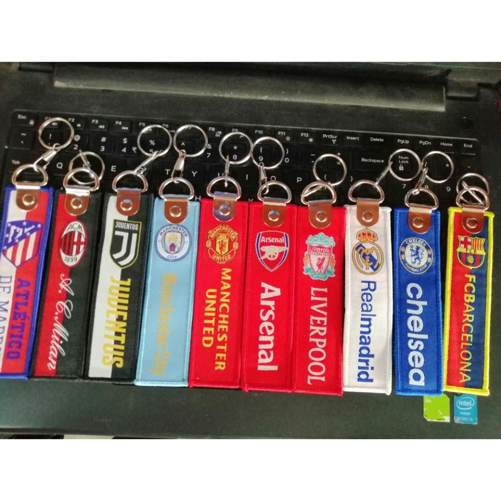 Móc khoá vải các clb bóng đá Arsenal Liverpool Chelsea MU real barca