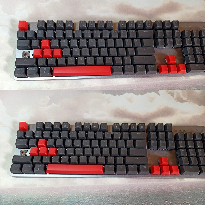 Set 10 Nút Bàn Phím Cơ Gaming PBT Màu Đỏ