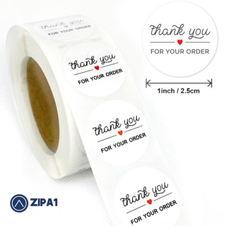 10 miếng dán sticker thank you - basic - 2.5x2.5cm / miếng - a1021 - zip a1