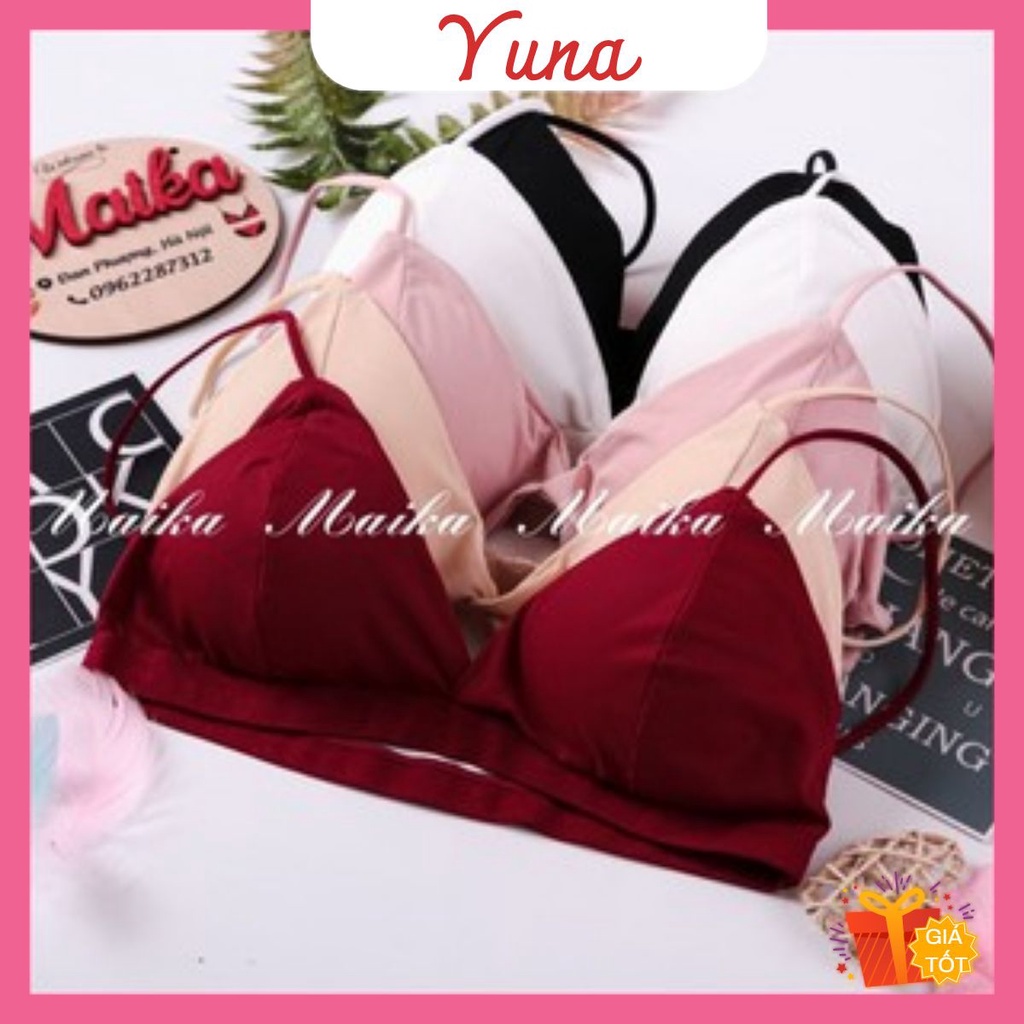 Áo lót thun Yuna gân màu trơn quyến rũ cho nữ , phụ kiện thời trang nữ MAIKA