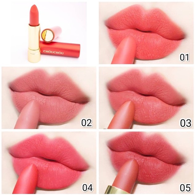 Son Thỏi Chou Chou Signature Premier Matt Rouge Red Limited Edition 3.5g NTY145 Trúc Cosmetics