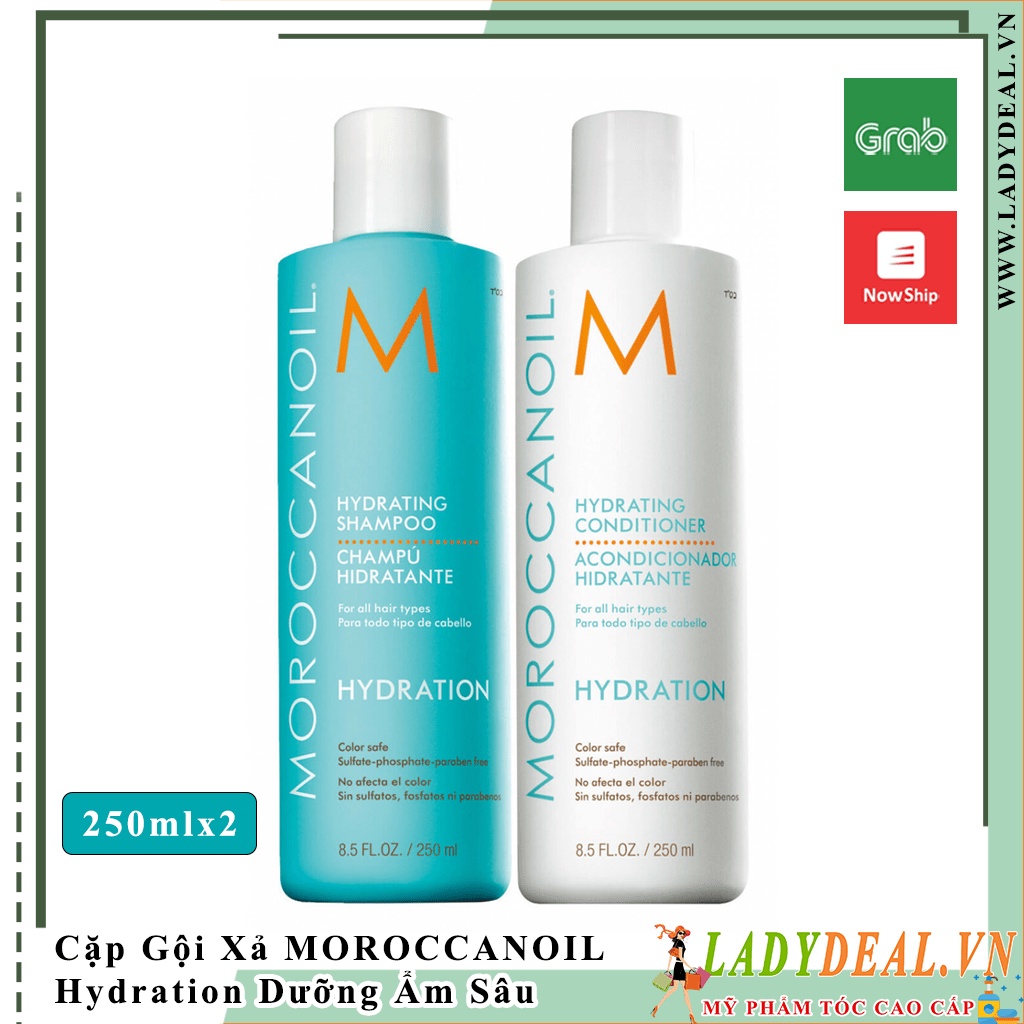 Dầu gội và dầu xả Giữ Ẩm Moroccanoil Hydrating Shampoo & Conditioner 250ml