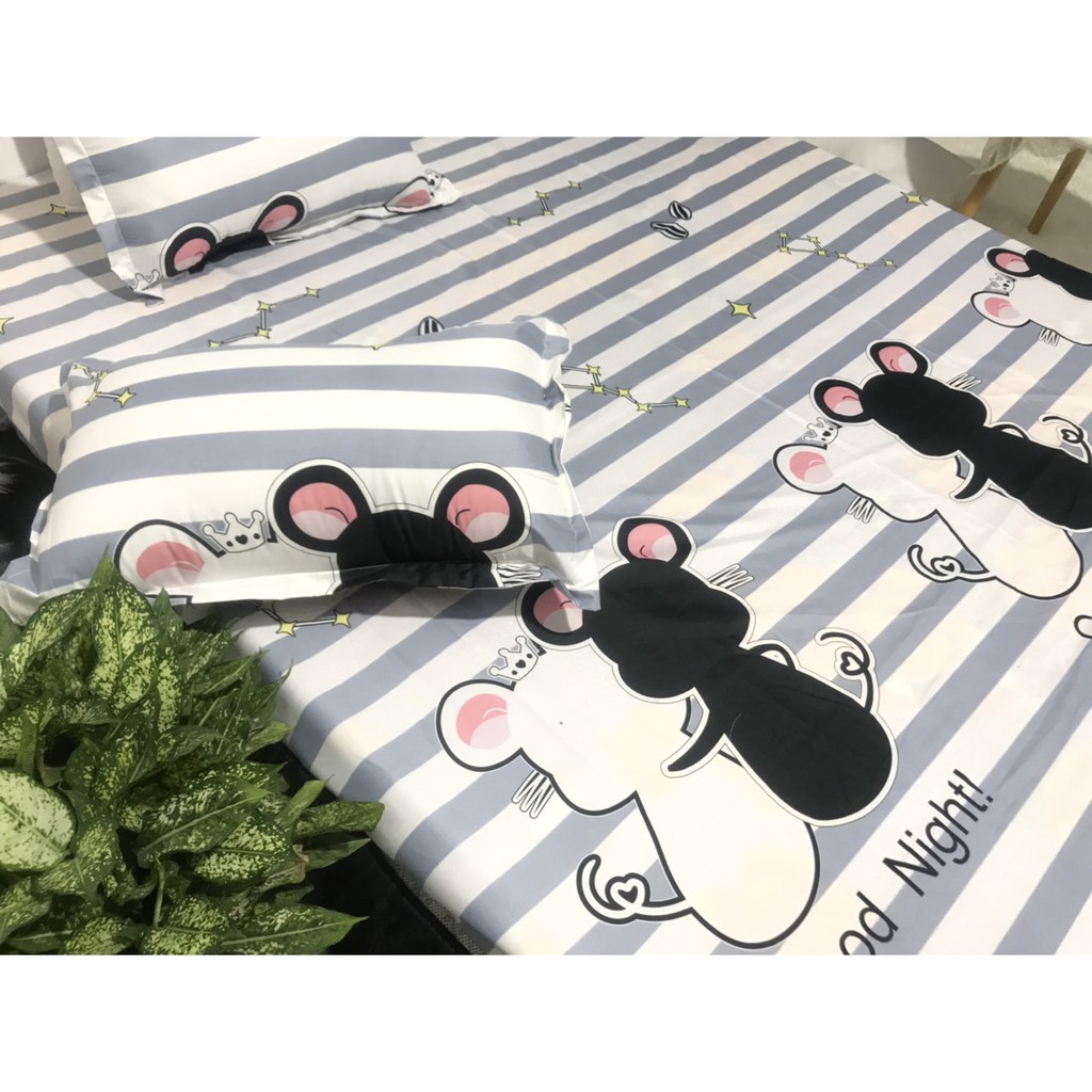 Set Ga Gối 3 Món Siêu Mềm Mịn Đôi Chuột JBN7