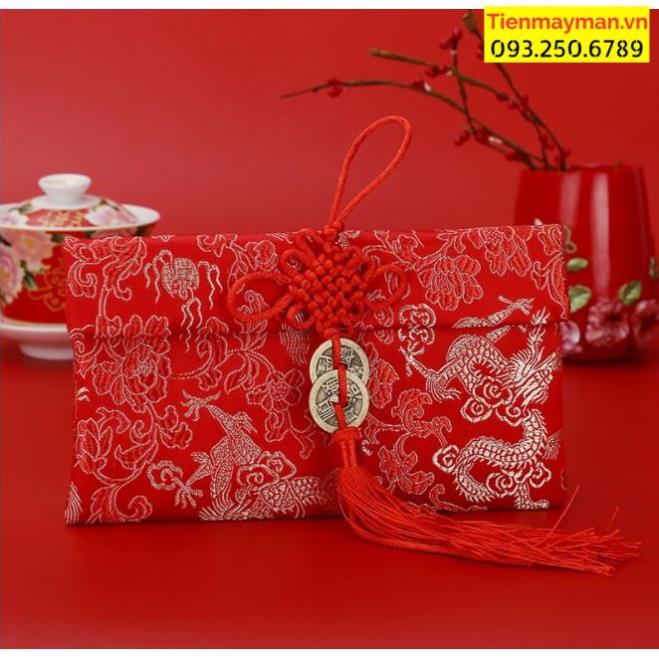 Bao Lì Xì Vải Gấm Nhiều Hoa Văn Cao Cấp Cưới Hỏi, Nạp Tài,Ngày Tết