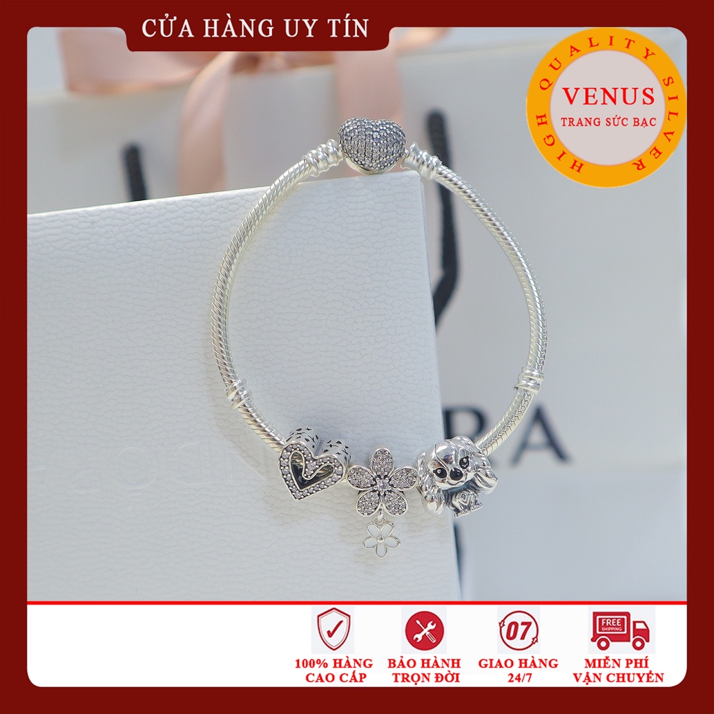 Vòng charm bạc 925 cao cấp- Trang sức bạc Venus