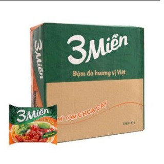 THÙNG BA MIỀN MÌ TÔM CHUA CAY GÓI 65G