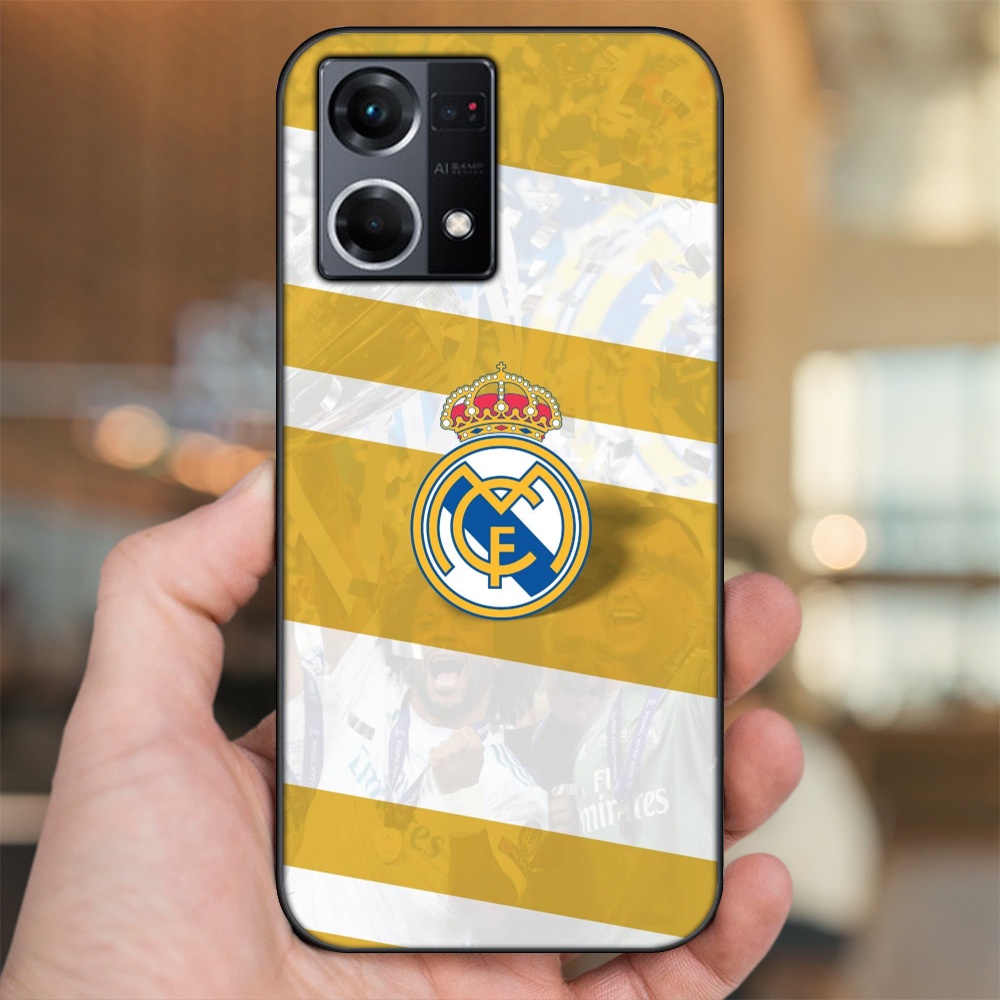 Ốp lưng Oppo Reno 8 4G viền đen in hình Real Madrid