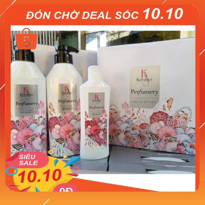 Combo 5 bộ Dầu Gội Kerasys Hàn Quốc 2 chai gội 400ml x 1 chai xả 180ml (Quà Tặng)