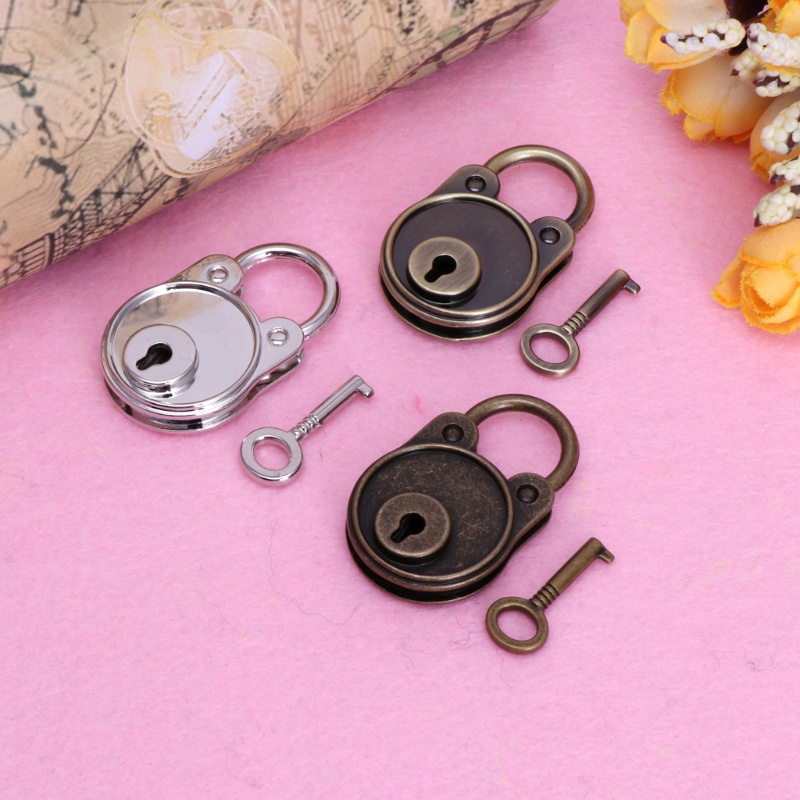 Ổ Khóa Hành Lý Mini Hình Gấu Cổ Điển Kèm Chìa Khóa Tiện Dụng