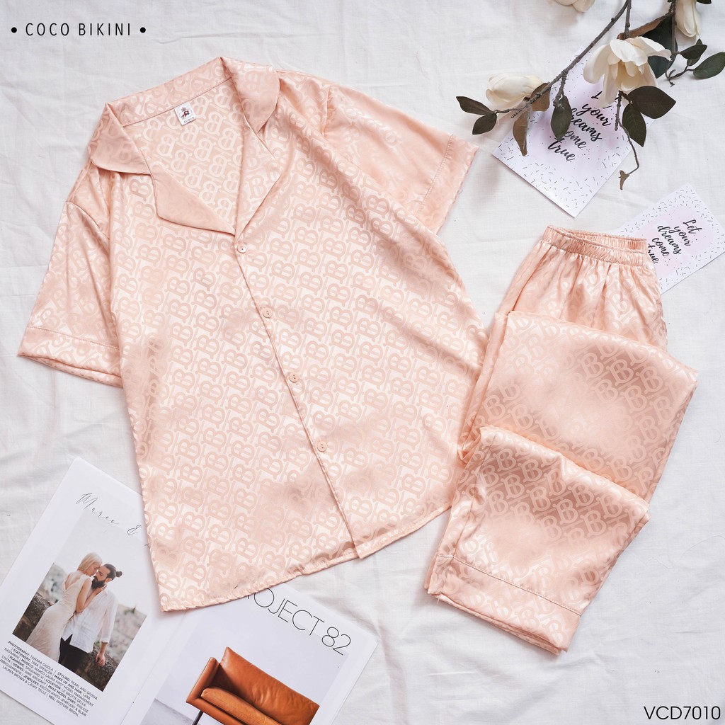𝑪𝑶𝑪𝑶 𝑩𝑰𝑲𝑰𝑵𝑰 Bộ Đồ Ngủ - Đồ Mặc Nhà Lụa Gấm ( VCD7010 ) | BigBuy360 - bigbuy360.vn