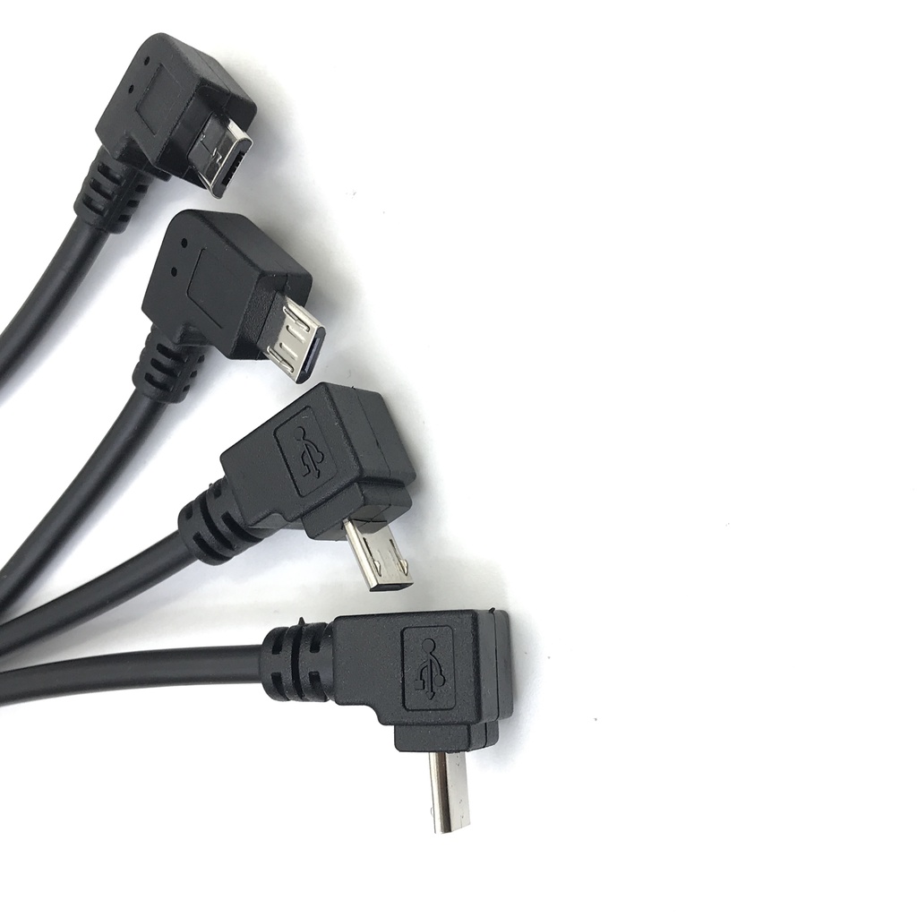 Cáp Chuyển Đổi Cổng Micro USB Bẻ Góc Vuông 90 Độ Dài 25cm 50cm Cho Máy Tính Bảng 5ft 1m