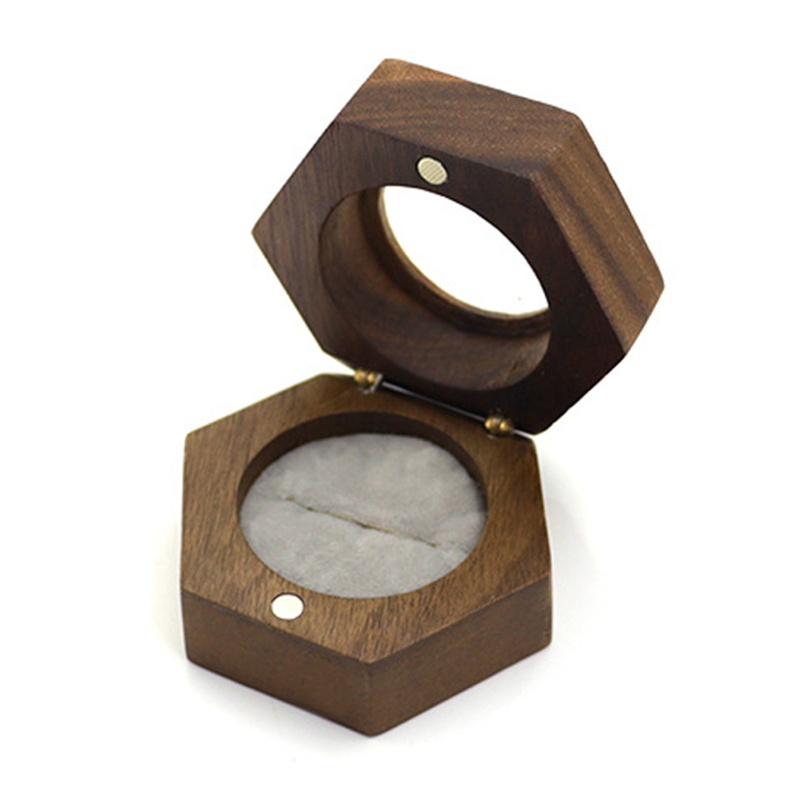 Hộp Đựng Nhẫn Lót Nhung Trong Suốt Phong Cách Vintage