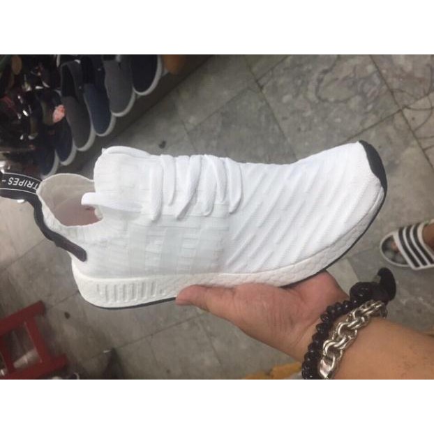 (SALE SỐC_ẢNH THẬT_FULL BOX) GIẦY THỂ THAO Sneaker NMD R2 WHITE BLACK * ࿋ོ༙ : ` '