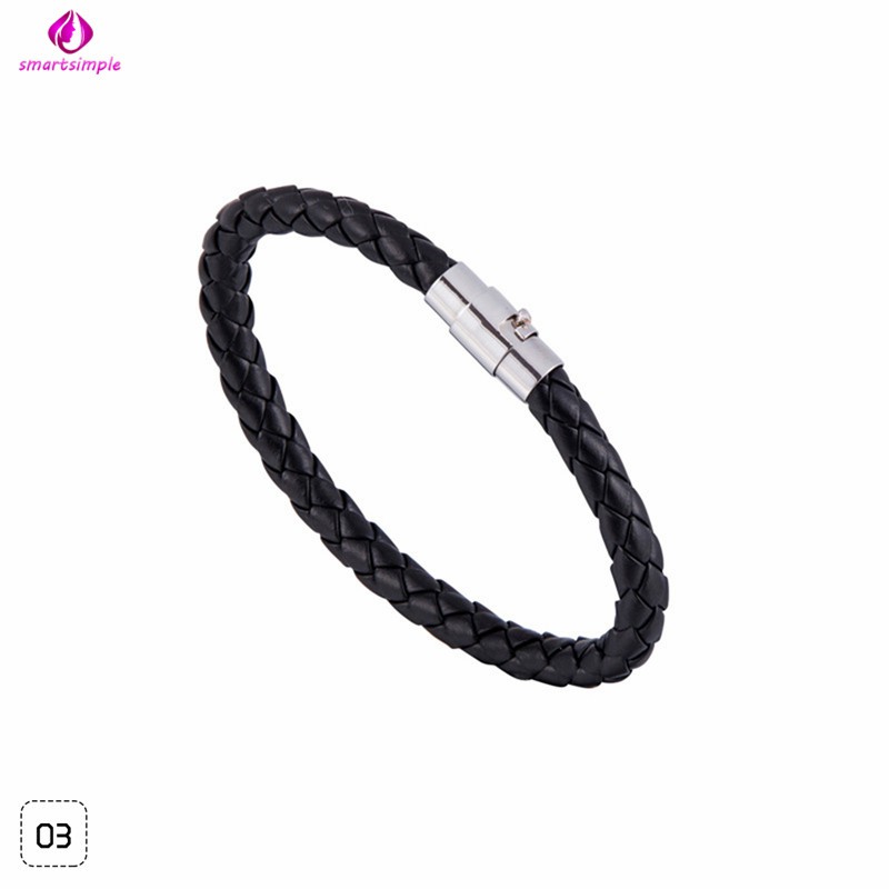 Vòng Tay Da Thiết Kế Đơn Giản 6mm