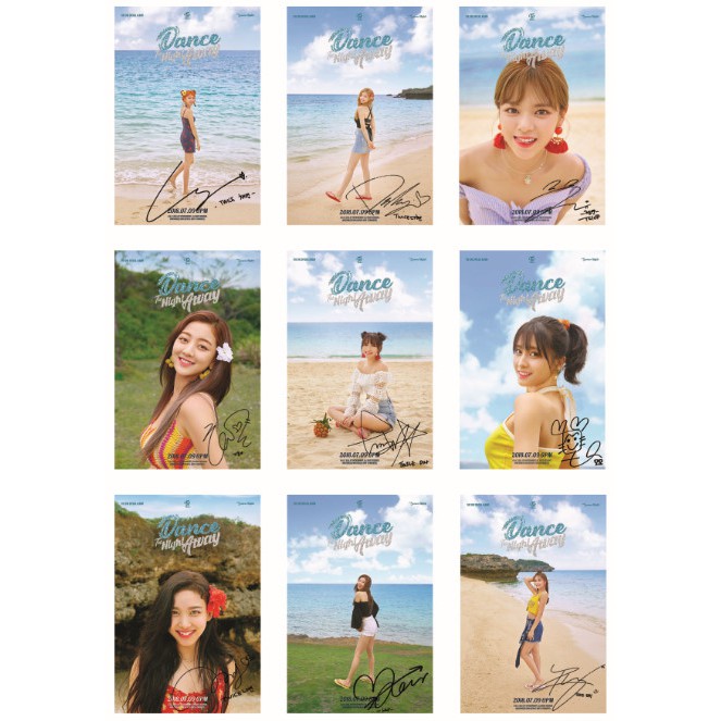 Lomo card ảnh nhóm TWICE Dance the Night Away full 40 ảnh có chữ ký