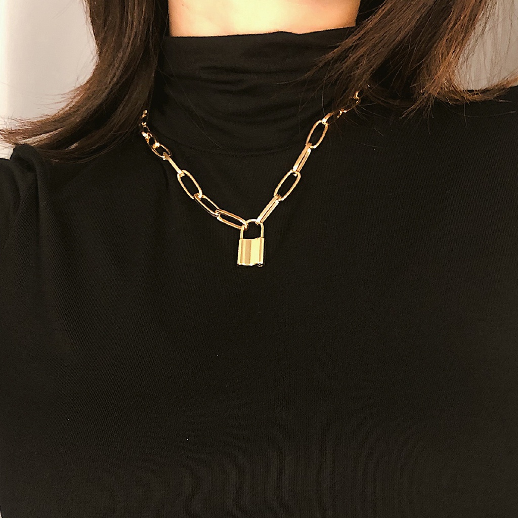 (Hot Sale) Vòng cổ HợP Kim HìNh Ổ KhóA Xinh XắN