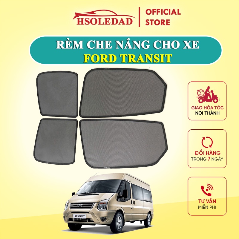 Rèm che nắng nam châm cho xe Ford Transit, bộ 4 tấm cho 4 cửa, hàng loại 1 cao cấp nhất, vừa khít kính