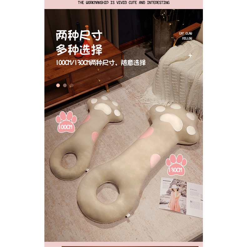 Gối Ôm Dài Hình Chân Mèo Xinh Xắn Dành Cho Mẹ Bầu L1H4