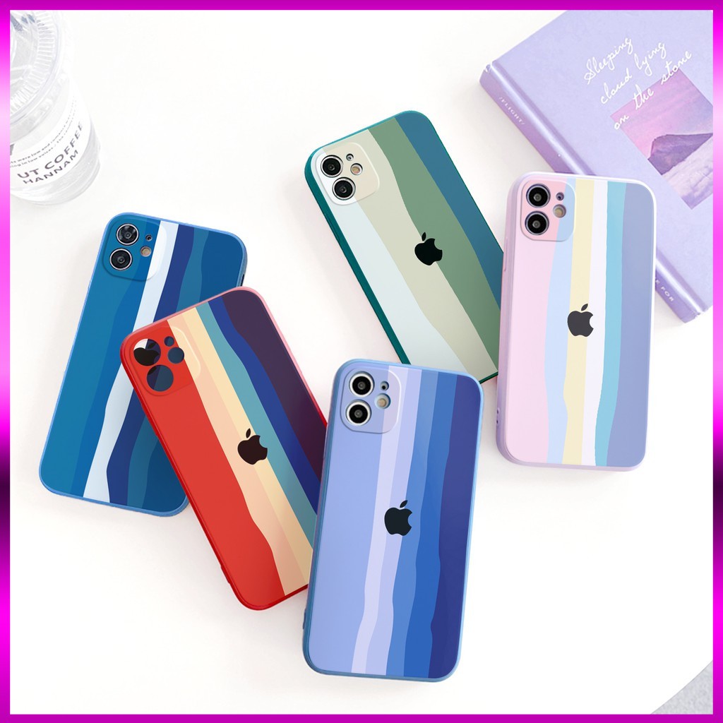 12Ốp lưng iphone Cầu vồng cạnh vuông 5/5s/6/6plus/6s/6splus/7/7plus/8/8plus/x/xr/xs/11/12/pro/max/plus/promax23