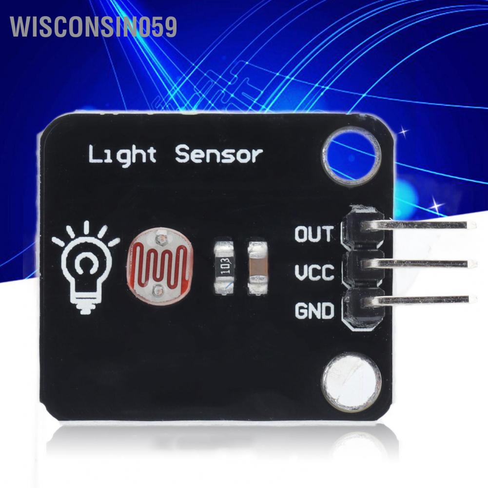 Wisconsin059 Photosensitive Sensor Module Stable Power Supply Low Output Strong Adaptability Brightness 3.3‑5V