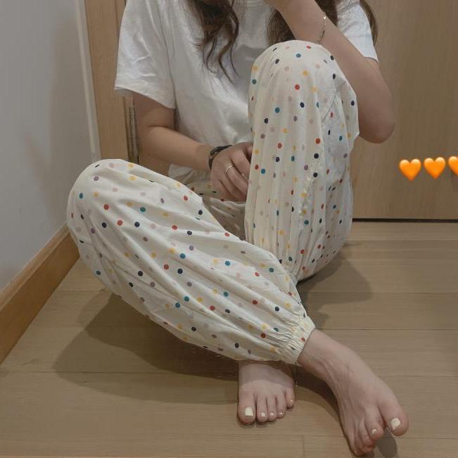 Màu Sắc Quần Legging Họa Tiết Chấm Bi Phong Cách Nhật Bản Dành Cho Nữ