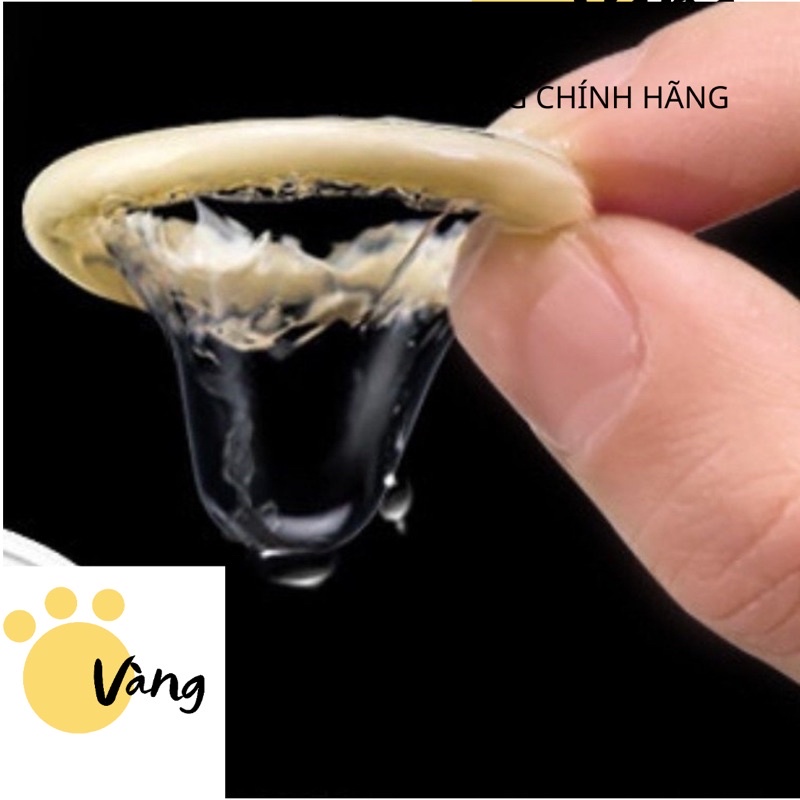 Bao Cao Su Siêu Mỏng An Toàn Tuyệt Đối Hương Dâu OLO 001 Feeling Ultrathin Đen 10 BCS