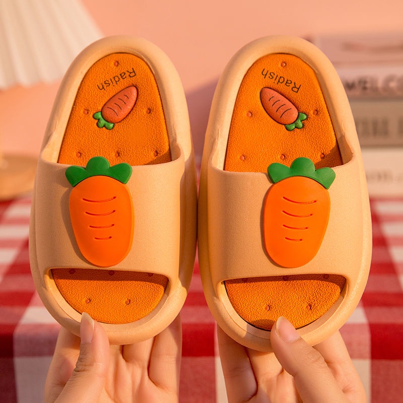 Dép Sandal Chống Trượt Đi Trong Nhà/Nhà Tắm In Họa Tiết Dâu Tây Dễ Thương Dành Cho Bé Trai Bé Gái