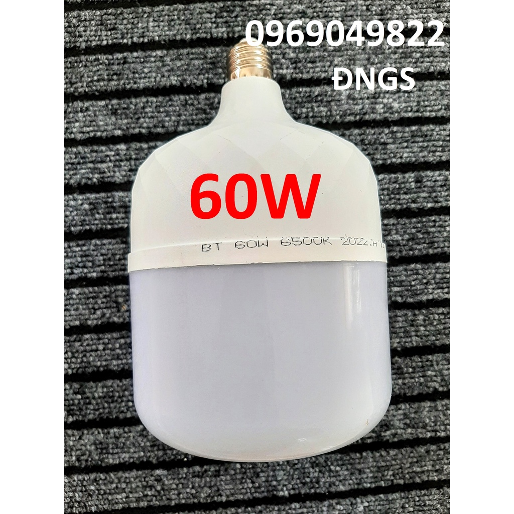 Đèn Led Trụ Búp 60W Siêu Rẻ Công Suất Cao Ánh Sáng Trắng 6500K