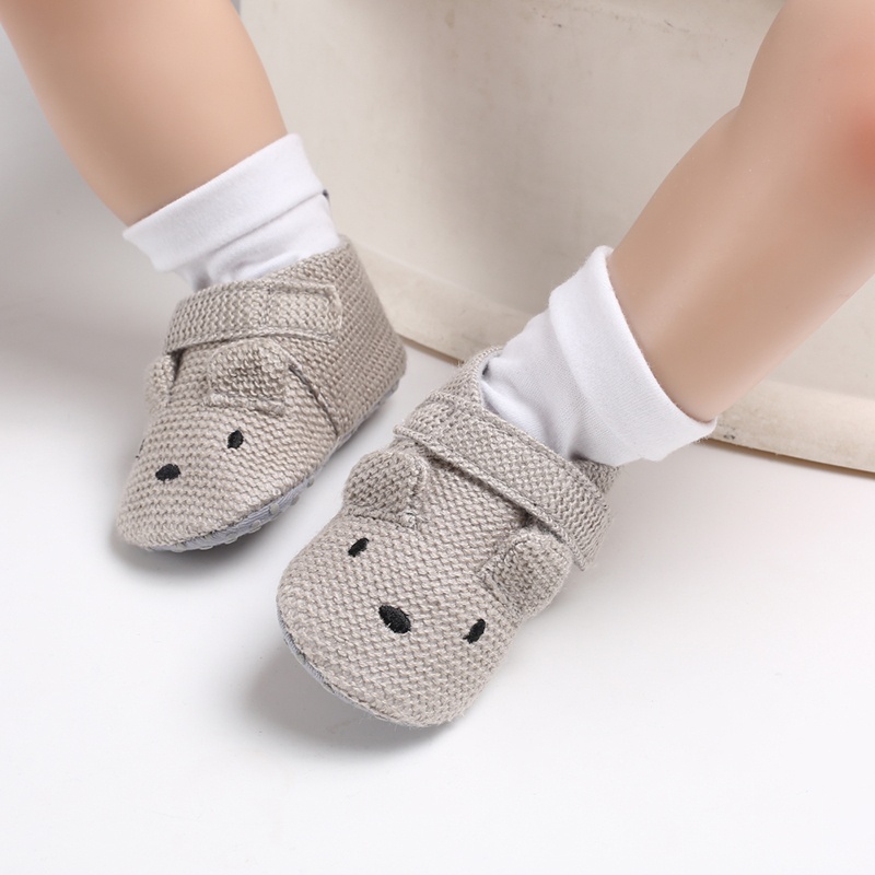 Valen Sina Dép Đan Len Chống Trượt Họa Tiết Hoạt Hình Dễ Thương Cho Bé Tập Đi
